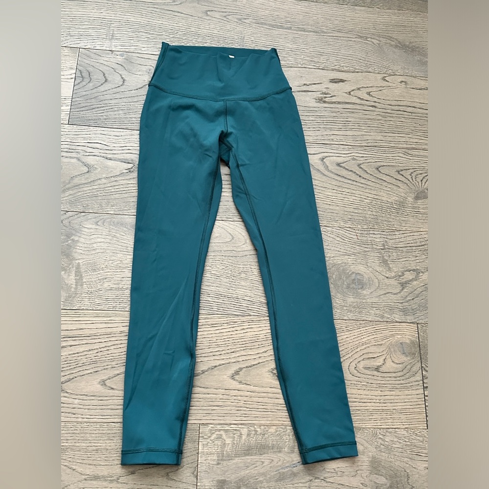Lululemon Women’s Size 4 Wunder HI RISE 7/8 25" Leggings Jasper Green